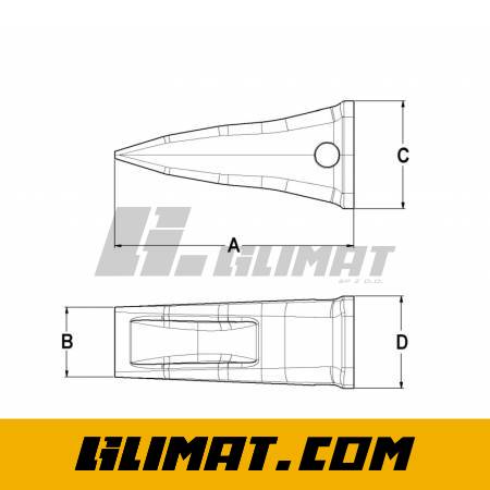 NAKŁADKA ZĘBA DO KOPARKI SYSTEM J300 - 9N4302 - 2