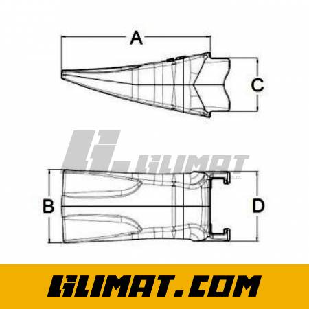 NAKŁADKA ZĘBA DO KOPARKI SYSTEM ESCO - V17TYL - 2