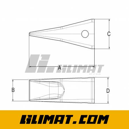 NAKŁADKA ZĘBA DO KOPARKI SYSTEM J200 - 1U3202 - 2