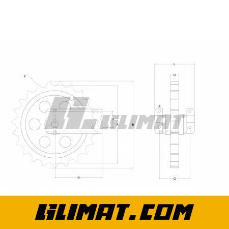 KOŁO NAPINAJĄCE ZĘBATE VOLVO EC235 EC240 EC250 - UX037R0E - 1