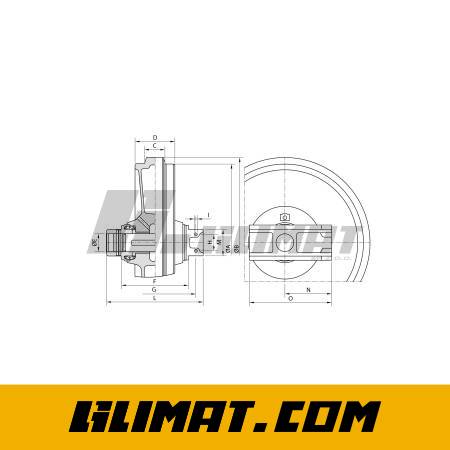 KOŁO NAPINAJĄCE Z PROWADNICAMI KOMATSU PC20 - UX028K0E - 2