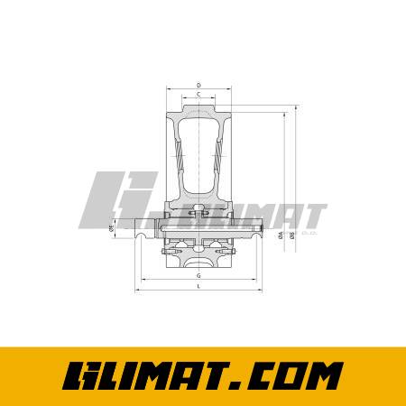 KOŁO NAPINAJĄCE Z WAŁKIEM BOBCAT T450 - UX044E4F - 2