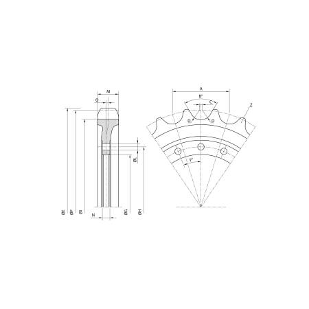 Drive wheel TAKEUCHI TL130 - UR086Z116 - 2