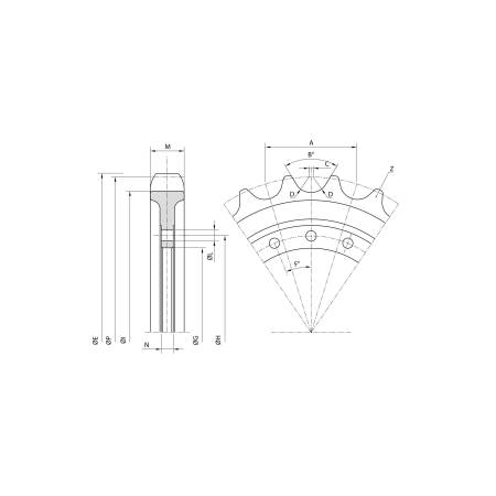 Drive wheel VOLVO ECR38 - UR101Z923 - 2
