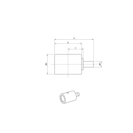 Upper roller TAKEUCHI TB53 FR - UH102Z1D - 2
