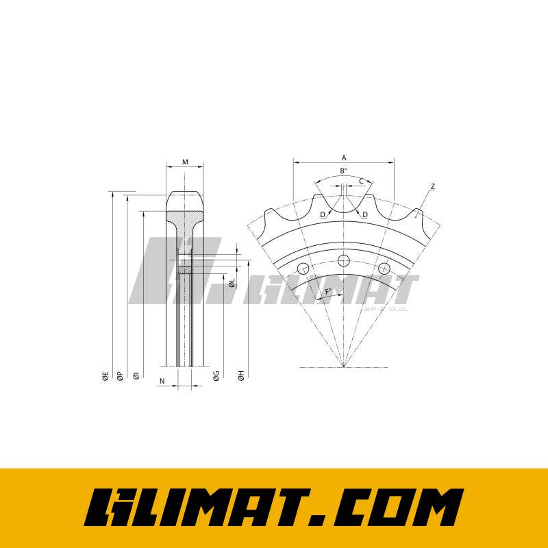 KOŁO NAPĘDOWE KOMATSU PC75 - 21W-27-11110 - 1