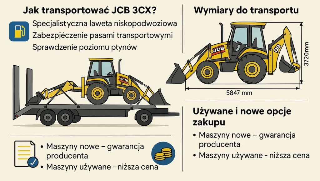 jak transportować JCB 3CX
