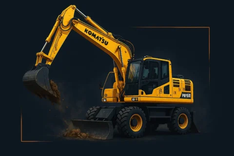 Komatsu PW160 – charakterystyka koparki kołowej